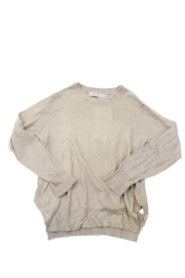 Stella McCartney Kids Girls Metallic Long Sleeve knit Top Gold Size 6 - Image 1 of 4