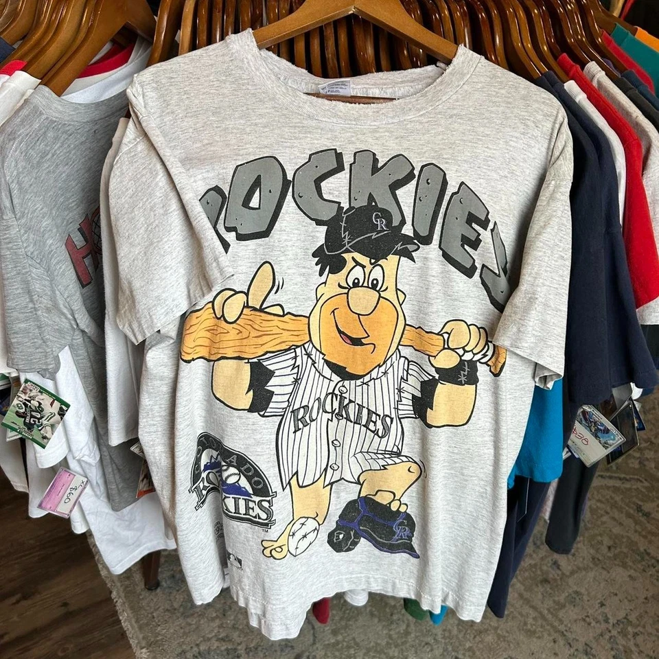 Camisa vintage años 90 Colorado Rockies Picapiedra reimpresión VK06823 Foto 1 de 1