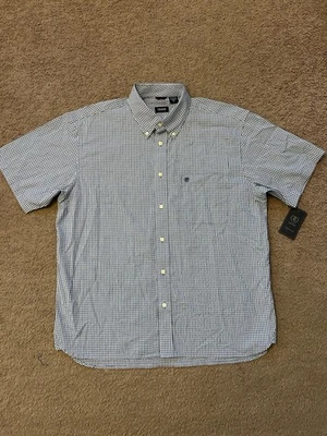 Camisa de vestir a cuadros Izod para hombre talla L nueva con etiquetas Foto 1 de 3