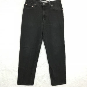 Vtg Levi's Mens Jeans 550 Relaxed Fit Black Denim Tapered Leg 36x34 - Picture 1 of 11