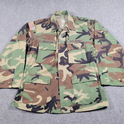 US Army BDU Jacket Mens Medium Regular Woodland Camo Ripstop Hot Weather Combat - Image 1 of 4