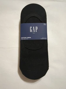 Gap Men's Black Cotton Blend Liner Socks 6 Pairs - Fits Shoe Size 6-12 NWT - Picture 1 of 5