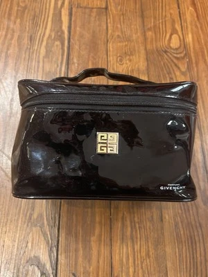 Givenchy Parfums Logotipo Cosméticos Maquiagem Bolsa de Higiene Pessoal Bolsa Clutch Preta - Imagem 1 de 4