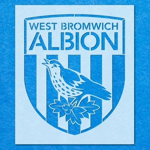 West Bromwich Albion Football Badge Logo Stencil, Mylar Airbrush Painting Wall - Imagen 1 de 6