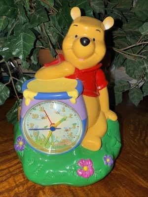Disney Winnie the Pooh Hucha Reloj Despertador Estatuilla Hunny Pots FUNCIONA PROBADO Foto 1 de 4