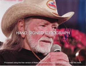 WILLIE NELSON - AMERICAN COUNTRY LEGEND - HANDSIGNIERTES HANDSIGNIERTES FOTO COA - Bild 1 von 2
