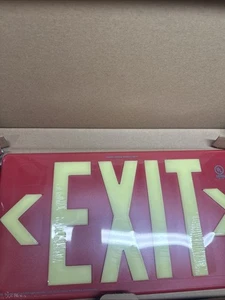 Jessup Glo Brite Photoluminescent Single Sided Directional Exit Sign 7070-B - Picture 1 of 5