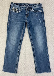 Vigoss Chelsea Capri Jeans Women's Size 9/10 Heritage Fit Stretch Blue Denim - Picture 1 of 13