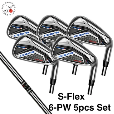 COBRA AEROJET ONE LENGTH Iron Set 5pcs #6-9, PW ELEVATE MPH95 Steel Shaft S-Flex - Image 1 of 4
