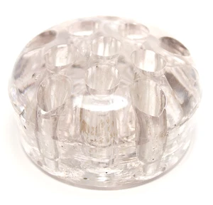 11 Hole Vintage Clear Glass Flower Frog - Foto 1 di 2