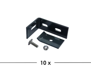 Zaundirekt 10 Stück I Wandanschlusswinkel I Anthrazit 100x65 I Winkel Verbinder - Bild 1 von 5