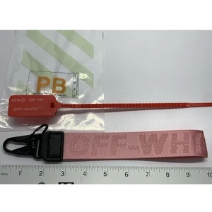 OFF-WHITE Lanyard Keychain Industrial Clasp All Pink & New Red Zip Tie - Picture 1 of 4