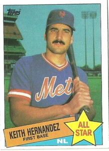 Keith Hernandez New York Mets NL ALL STAR #712 - TOPPS CASI NUEVO-COMO NUEVO 1985 - Imagen 1 de 2