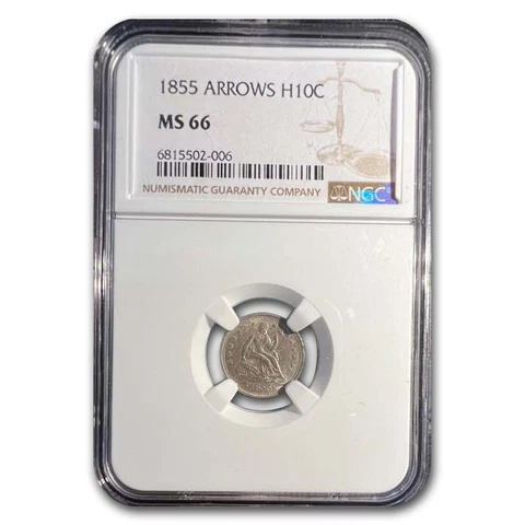 1855 Liberty Seated Half Dime MS-66 NGC (Arrows) - SKU#252756 Cover