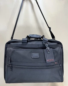 Used Tumi Black Nylon Carry On Expandable Luggage Laptop Shoulder Bag 22121DH - Picture 1 of 12