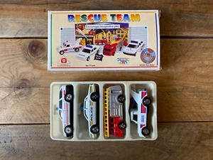 Vintage Avon Toys Smilers Rescue Team Die-cast Vehicle Set - 4x Cars w/Badge - Picture 1 of 21