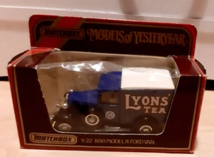 MATCHBOX MODELS OF YESTERYEAR - Y-22 1930 MODEL A FORD VAN - LYONS TEA UNUSED - Picture 1 of 7