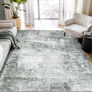 Modern Abstract Washable Area Rug - 5x7 Large Living Room Rugs Soft Stain Res... - Picture 1 of 8