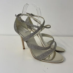 Karen Millen Gold Glitzer Riemchen Stiletto Absatz Party Fesselriemchen Gr. 6 39 - Bild 1 von 11