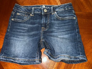 7 For All Mankind Girls Denim Jean Shorts Size 10 - Picture 1 of 2