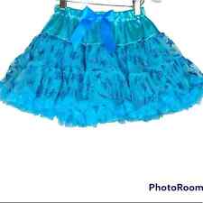 Disney Parks Seashell & Starfish Ruffle Tutu Skirt Seafoam Blue Sz Girls Medium