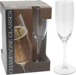 4 Champagne Flutes Glasses 180ml Drinking Glassware Party Prosecco Dinner Glass - Picture 1 of 5