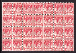 ASENTAMIENTOS DE STRAITS — SCOTT 242 — 1937 EDICIÓN KGVI 6c — negro/28 — montado sin montar o nunca montado — scv $154 - Imagen 1 de 2