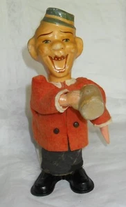 Vintage Rolly Toys Spring Headed Beer Drinker 7.25" Paper Mache West Germany - Picture 1 of 12