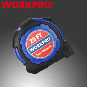 WORKPRO 25FT Tape Measure 1/8 Fractions Easy Read Measuring Tape Retractable NEW - Picture 1 of 9