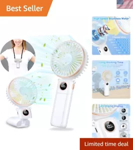Portable 180° Adjustable Mini Fan - Quiet, Lightweight 6-Speed Personal Cooling - Picture 1 of 8