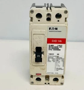 EHD2020H08 EATON INTERRUTTORE 20A 480V 2P RICONDIZIONATO E TESTATO SPEDIZIONE GRATUITA 2 GIORNI - Foto 1 di 9