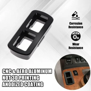 For Lexus GX470 LX470 LC 100 Series Black Console Dual Switch Plate Aluminum AZ - Picture 1 of 12