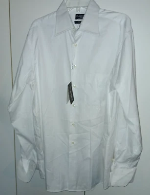 CAMICIA ABITO CLASSICS BY ZANETTI UOMO LS BIANCO DOPPIO RITORTO 100% COTONE-16-NUOVA CON ETICHETTE - Immagine 1 di 4