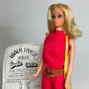 Vintage Walk Lively Barbie Original Instructions & Stand 1970s Mattel #1182 - Picture 1 of 24