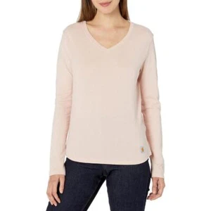 Carhartt Women's Relaxed Fit Long-Sleeve V-Neck T-Shirt - Picture 1 of 2