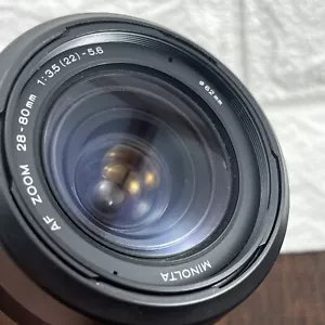 Minolta Zoom 28-80mm f/3.5-5.6 Minolta AF Mount Lens Sony A Compatible Portrait - Picture 1 of 16