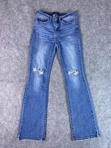 Judy Blue Jeans Womens 7/28 Blue Bootcut High Rise Medium Wash Distressed - Picture 1 of 16