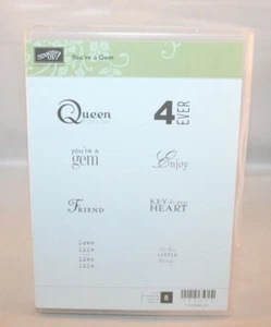 Stampin' Up! Cling Stamp Set - You're a Gem - 8 Stamps - Used - Picture 1 of 3