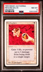 1993 MTG Magic the Gathering 2ED Unlimited Edition Healing Salve PSA 8 POP 4 - Picture 1 of 3
