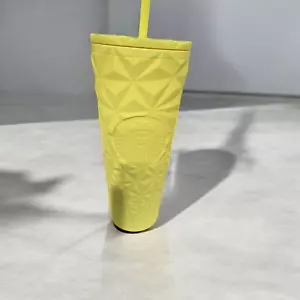 Starbucks 2025 Yellow 24oz Cold Beverage Tumbler with Straw NEW Limited Edition - Picture 1 of 3