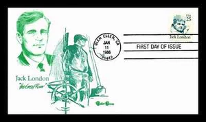 JACK LONDON AUTHOR SAILING THE GREAT ROVER TUDOR HOUSECACHET 1986 FDC UNAD - Picture 1 of 1