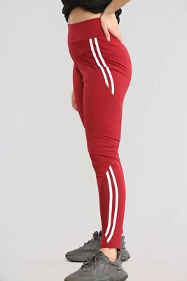 Women Leggings Mesh Inserted Gym Sportswear Yoga Pants Running Training Fitness - Image 1 of 3