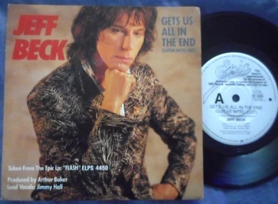JEFF BECK WL PROMO 45 Gets Us All In The End 7 Epic AUSTRALIA P/Sleeve - Image 1 of 2