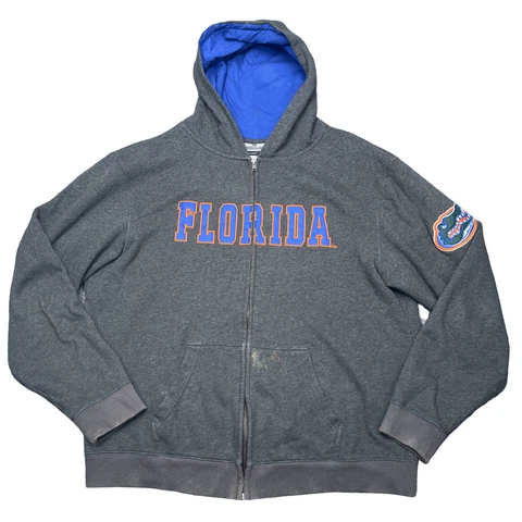Colosseum Florida Gators Hoodie Mens Size XL Gray Full Zip Sweatshirt NCAA Cover