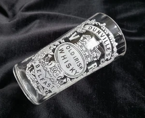 Rare Dunvilles Whisky Glass Belfast Victorian Antique (B) - Picture 1 of 14