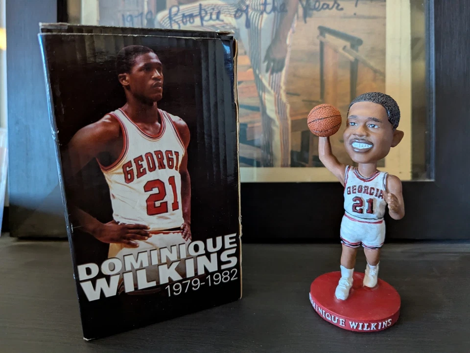 Dominique Wilkins Georgia Bulldogs UGA Basketball Mini Bobblehead Atlanta Hawks - Image 1 of 4