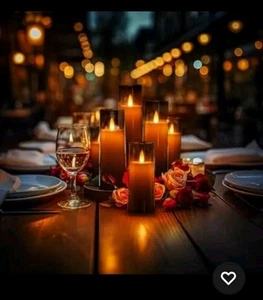 Lote de 9 velas decorativas de control remoto parpadeantes LED blancas sin llama - Imagen 1 de 4