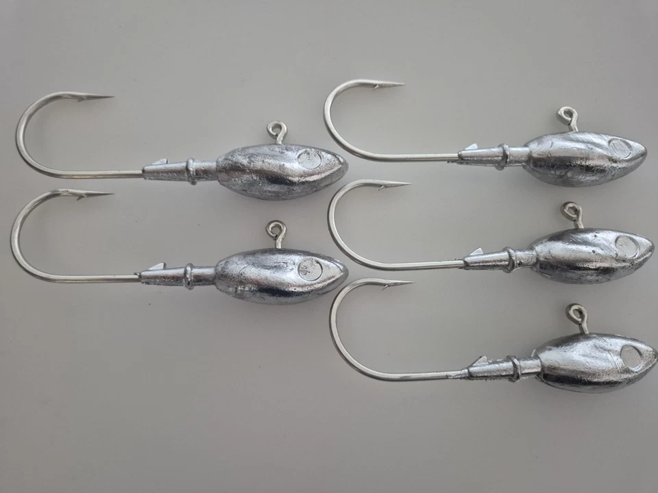 5 Stück Jigköpfe 90gr. Owner 10/0 Norwegen, Irland, Dorsch, Heilbutt - Bild 1 von 4