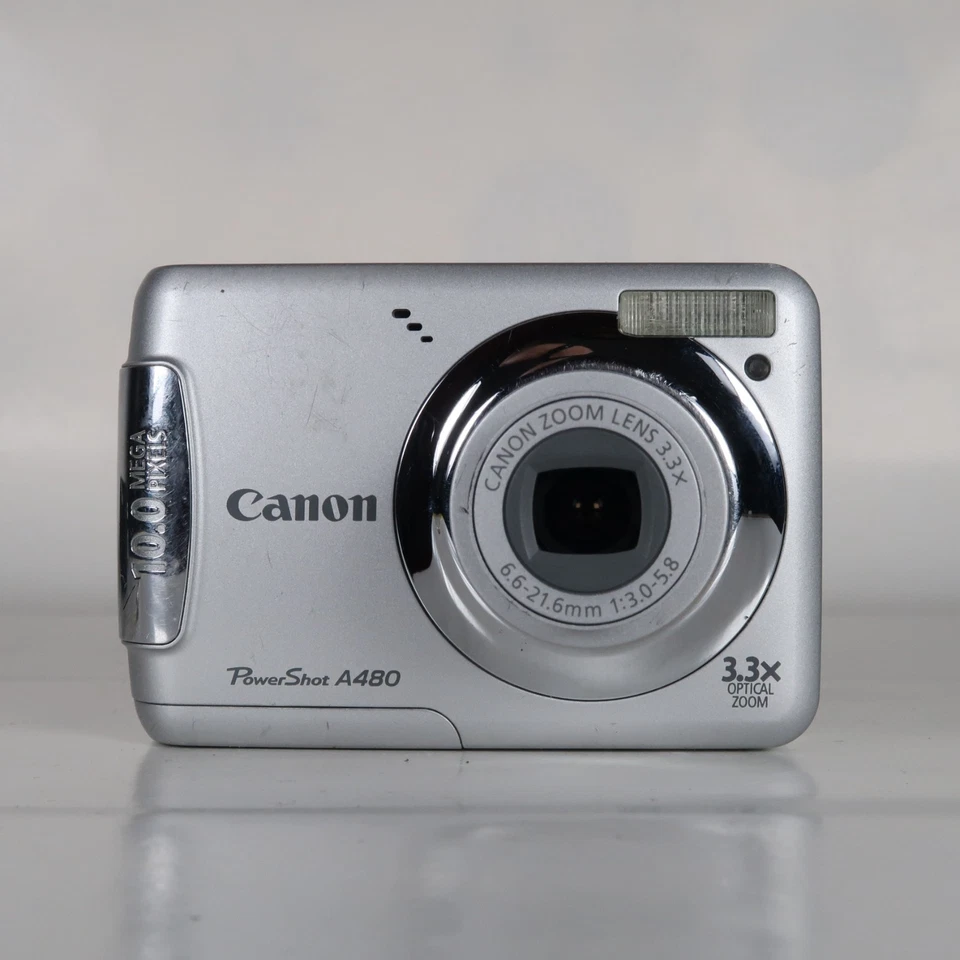 Canon PowerShot A480 10.0MP Digital Camera Silver, Manual - Refurbished - Photo 1/4