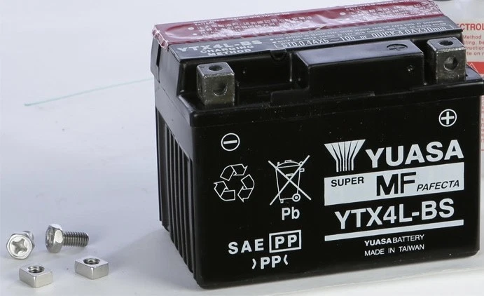 Yuasa YTX4L-BS High Performance AGM Maintenance-Free Battery ATV Motorcycle - Изображение 1 из 1
